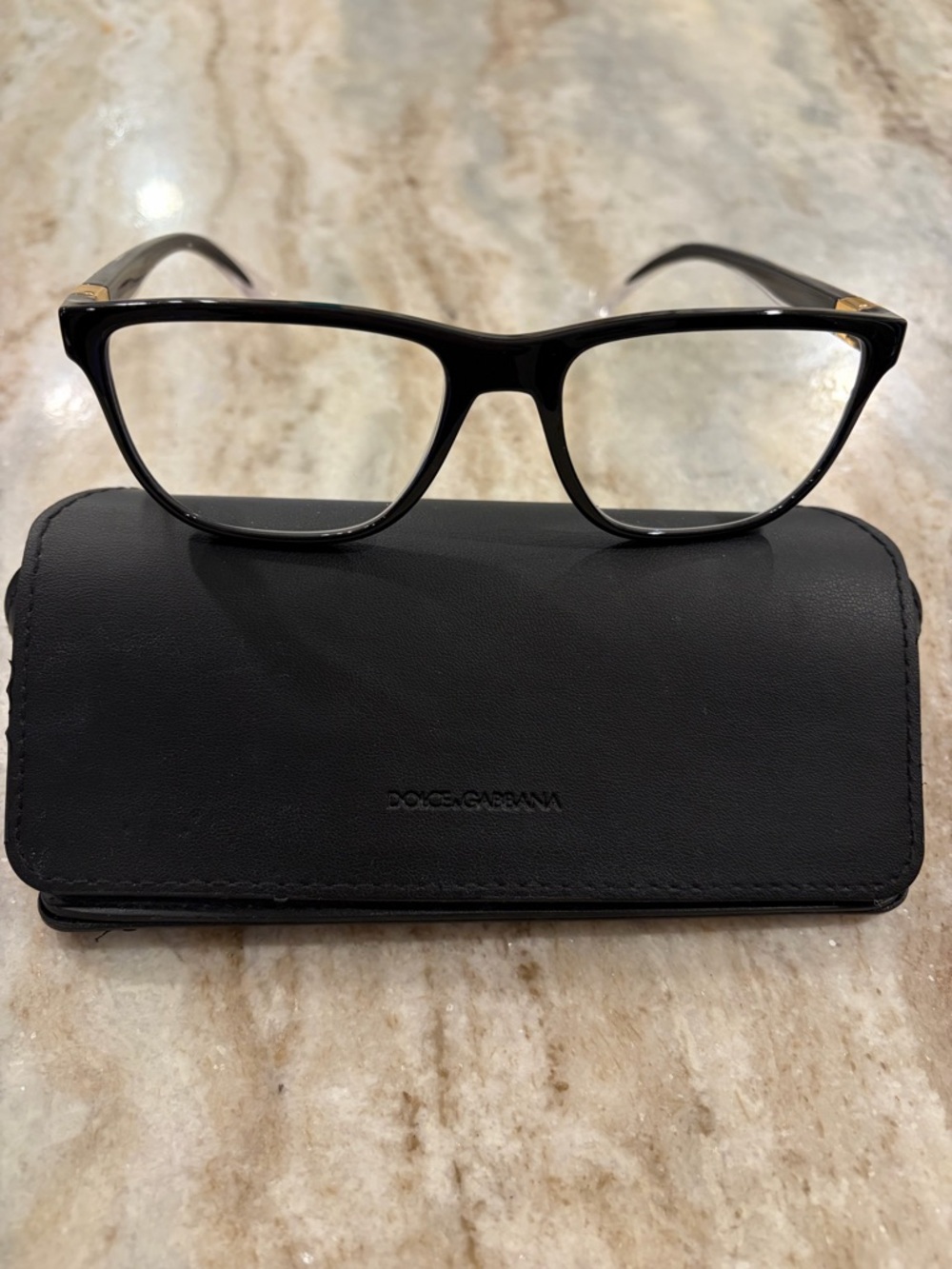 Dolce & Gabbana Men's Eyeglasses with Gold Accents, mod 5053 675 with brand case